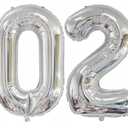 Silver 2026 Balloons, 40 Inch 2026 Number Balloon Foil New Year Balloon Numbers for New Years Eve Party Graduation Party Decoration