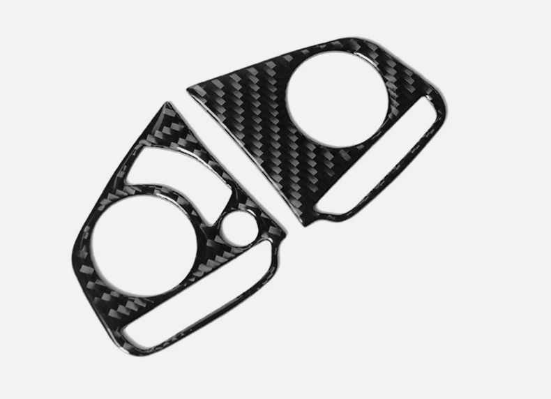 Car Accessories Fit for Honda CRV CR-V 2017-2021 & Fit for Honda Civic 10th Gen 2016-2021 ABS Carbon Fiber Inner Button Sticker Frame Cover Trims (High Configuration Version) 2PCS