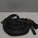 Spacious Nylon Crossbody Bag Bum Bag Handbags Wallets Purses Trendy Shoulder Bag for Women (Black)