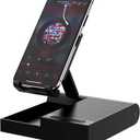 DOSS Cell Phone Stand with Bluetooth Speaker, 15W Wireless Charger and Anti-Slip Base,4-in-1 Function, 8H Playtime, Adjustable Holder, Compatible with Tablet