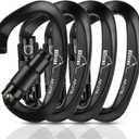 BEIFENG Auto Locking Climbing Carabiner, 25KN Black Twist Lock Heavy Duty D-Type Carabiner, UIAA Certified for Climbing, Rappelling, Rescue, Hammock, Swing