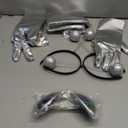 Alien Headband, Alien Costume for Adult Women and Kids, Halloween Accessories: Glasses, Gloves, Holographic Glitter (Silver)