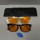 livho High Tech Blue Light Glasses - Advanced 99% Blue Light Blocking Computer Glasses - Anti Eyestrain & UV Glare Protection (*B1 Light Black+clear)