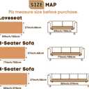 BurgeonNest Couch Cover for Dogs Washable, Non-Slip Dog Couch Cover Protector 27'' x 71'', Waterproof Pet Friendly Sofa Protector Pads Mat for for 3 Cushion Sofa, White