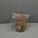 Ctosree 1.3 Gallons Small Wicker Trash Can with Lid Handle Woven Wicker Rattan Bathroom Waste Basket Boho Trash Basket with 100 Plastic Garbage Bags for Bedroom Office Laundry (Classic Style)