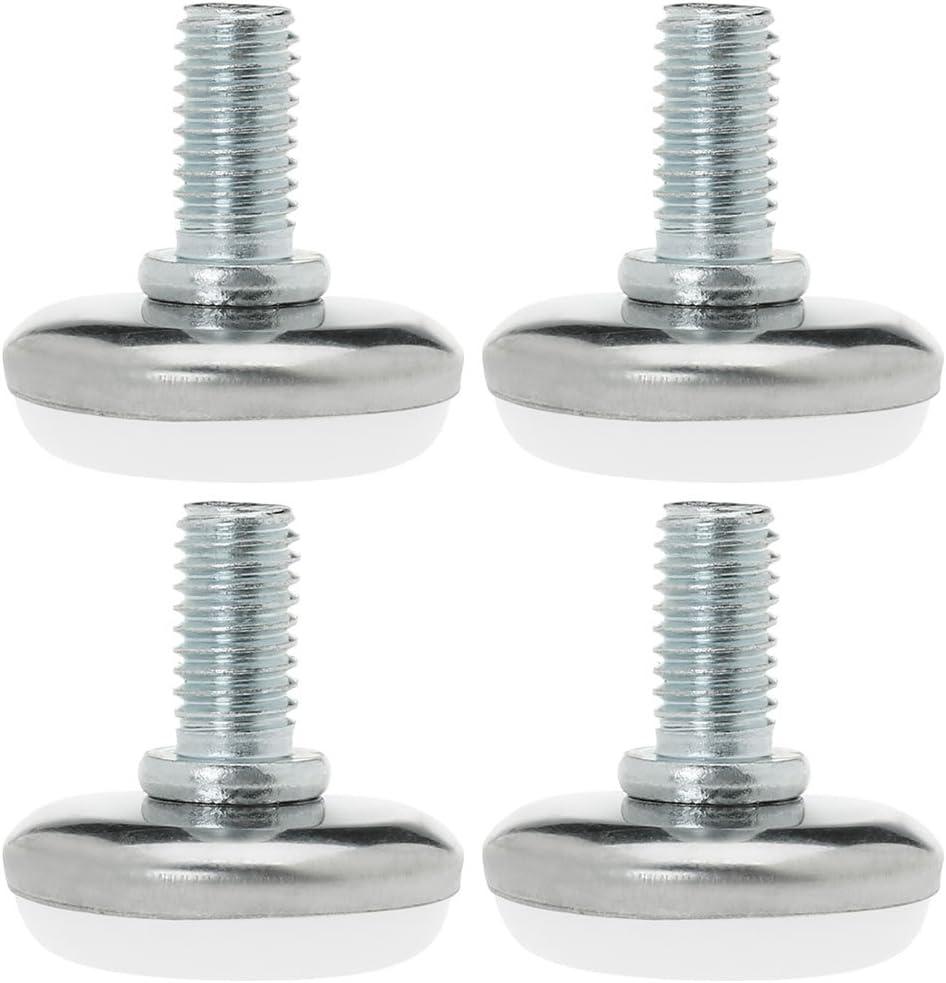 uxcell M8 x 25 x 30mm Screw on Furniture Glide Leveling Feet Floor Protector Adjustable Leveler for Chair Machine Leg 4 Pack