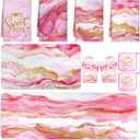 10 Pcs Kitchen Dish Towels Rugs Oven Mitts and Pot Holders Kit Farmhouse Kitchen Decor Set Gloves Vintage Potholders for Baking Cooking Chef(Pink,Modern)