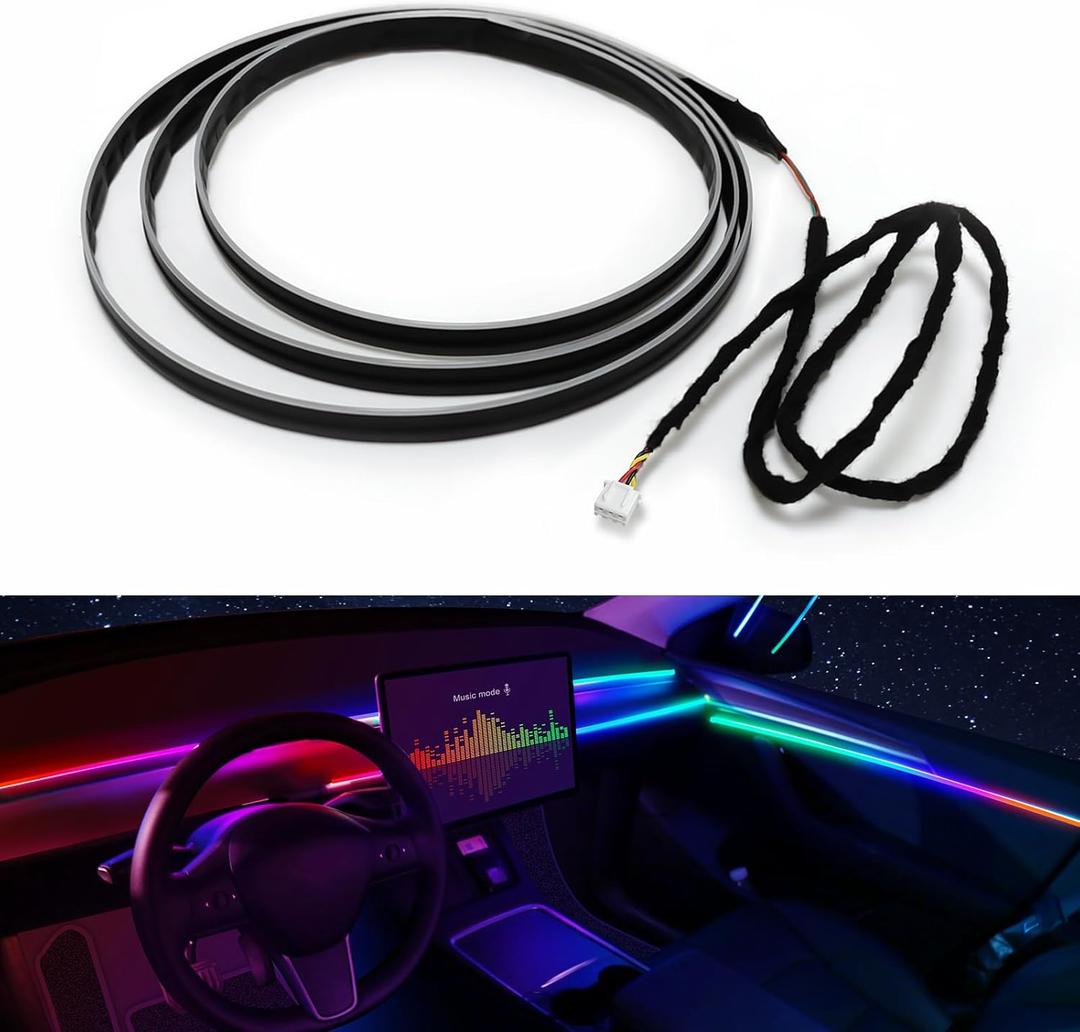 Dreamcolor Acrylic Interior Car LED Strip Light 43-inch, which fit for dreamcolor Main Controller Connects and sub-Controller kit (not Including), Not Applicable dreamcolor 1 Lights