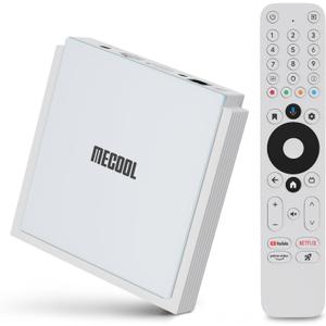 Android TV Box 11.0, MECOOL KM2 Plus Deluxe Smart TV Box 4GB 32GB Certification Netflix Google Assistant Dolby Atmos and Vision, Compatible with AV1 HDR 4K 2.4G 5.0G WiFi6 BT5.0 Amlogic S905X4