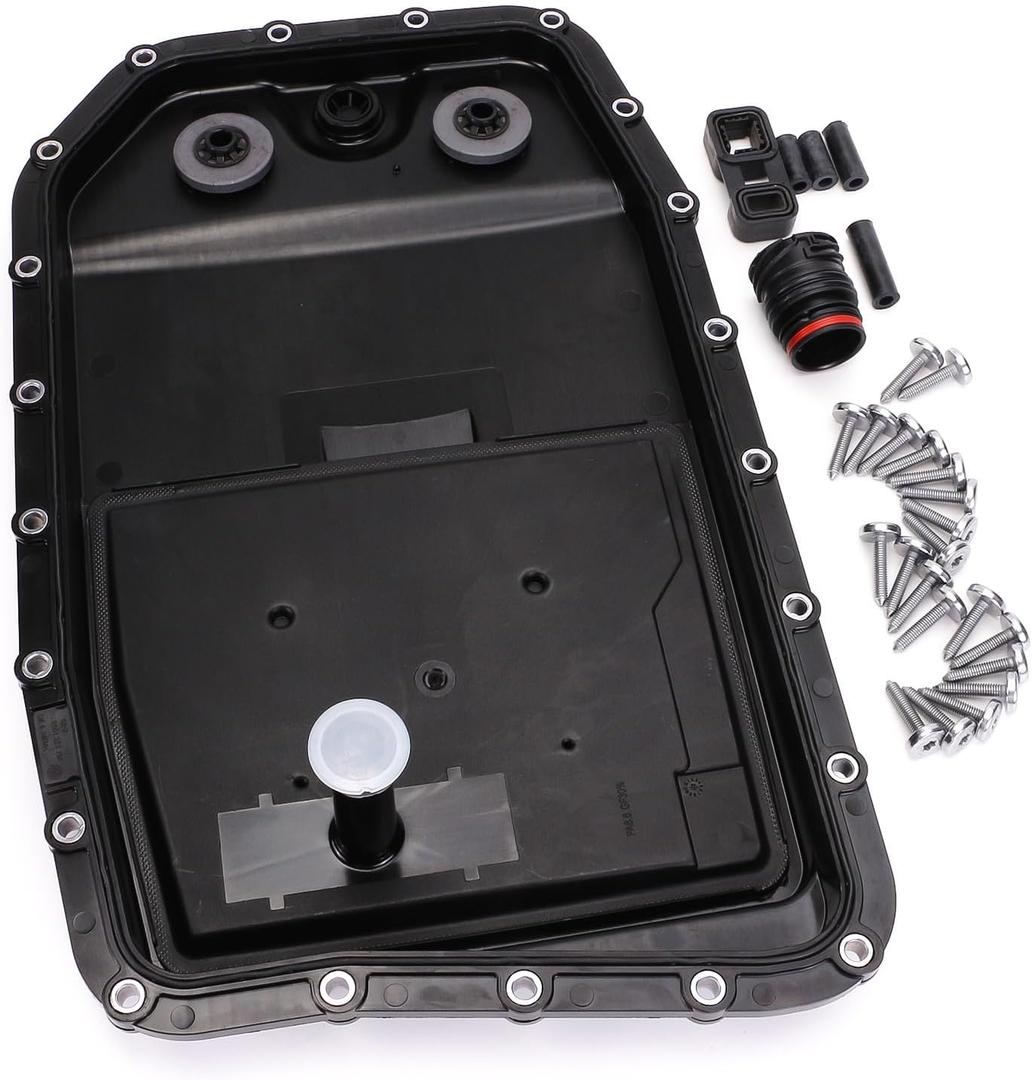 6HP26 Auto Transmission Oil Pan w/Gasket Bolt O-ring Adaptor 24117571227 24152333903 Compatible With BM-W Lan-d Rover 745Li X5