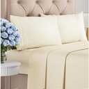 Queen Size 4 Piece Sheet Set - Comfy Breathable & Cooling Bed Sheets Set - Hotel Luxury Bedding for Women, Men, Kids & Teens - Deep Pockets, Easy-Fit, Super Soft & Wrinkle Free - Oeko-Tex - Off White