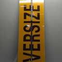 1 Pack Oversize Load Sign 12" x 60" Hinged Aluminum Wide Load Banner for Trucks and Trailers