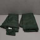 MIULEE Linen Curtains 96 Inch Length for Living Room 2 Panels, Hunter Green Back Tab Pocket Light Filtering Semi Sheer Soft Linen Emerald Dark Green Christmas Drapes Farmhouse Boho Curtain for Bedroom