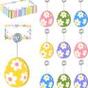 10 Pcs Easter Place Card Holder Stand Wooden Egg Card Holders with Name Cards Easter Table Decorations for Party Dinner Indoor Tabletop Decor