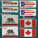 6 x Mexican Eagle Coat of arms Mexico Vinyl Decal Sticker - 2 Pack Reflective, 3 Inches - for Car Boat Laptop Phone