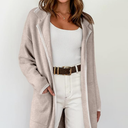 Dokotoo Womens Casual Long Cardigan Sweaters 2025 Winter Coats Fall Jacket Knit Coatigan Outwear with Pockets XL