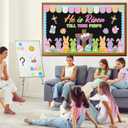 Easter Bunny Peeps Christian Bulletin Board Set He is Risen Christian Classroom Decoration Set Cross Candy Bunny Peeps Cutout for Teacher Sunday School Chalkboard Easter Classroom Door Wall Decor