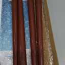 CANDWAX 12 inch Taper Candles Set of 4 - Dripless and Smokeless Unscented - Slow Burning Candle Sticks - Brown Candles