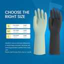 4 Pairs Rubber Kitchen Dishwashing Gloves Reusable Household Cleaning Gloves for Washing Dishes and Cleaning Tasks, Non-Slip (Large)