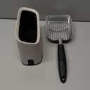 Heavy Duty Full Metal Cat Litter Scoop with Holder - Speed Sifter Litter Box Scooper Captures All Clumps - Kitty Litter Sifting Shovel Comfy Handle - Cat Scooper Includes Litter Bags & Non-Slide Clip