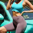 RUNNING GIRL Sports Bras for Women,Padded Sports Bra Tank Top Sexy Crisscross Back High Impact Longline Workout Yoga Bra (Green, L)