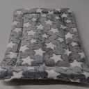 Dog Bed Mat - Dog Crate Pad - Reversible Dog Mat for Pet Comfort - Soft Bed Crate Pads with Dual-Sided Design for All Seasons - Durable, Machine Washable Mat for Crates, Travel, and Home (24"L*18"W*1.5"Th, Grey&Star)