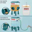 Float-Controlled Automatic Chicken Waterer & No Waste Feeder Kits - Chicken Coop Accessories, Poultry Waterer and Feeder, Two Buckets 3 Gallon/18-23 Pounds