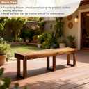 6Ft Outdoor Solid Wooden Bench, 71" Porch Bench Outdoor Backless Garden Bench, Long Outdoor Narrow Wood Bench for Deck Patio Entryway,Bears 900 pounds, 71" L x 11" W x 17" H