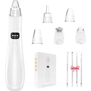 Blackhead Remover Pore Vacuum,Blackhead Extractor Tool with 3 Adjustable Suction Levels,6 Probes,USB Rechargeable Blackhead Vacuum Kit Electric Acne Extractor Tool for Adults
