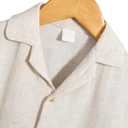 Verdusa Boy's 2 Piece Sets Linen Set Going Out Summer Outfits Button Up Shirt and Shorts Pants Set 7Y
