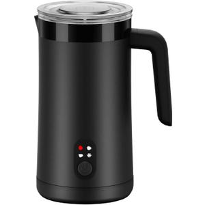 Ovetedot Milk Frother, 4-in-1 Milk Frother and Steamer, 13.5oz/ 400ml Automatic Hot and Cold Foam Maker and Milk Warmer, Electric Frother for Coffee, Latte, Cappuccino, Macchiato, Matcha(Black)