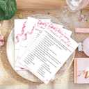 3 x Bridal Shower Games 30 Guests, Match These Movie Quotes Bridal Shower Wedding Games for Reception, Rehearsal Dinner Engagement Party Activities Game Card/HL 015, (Mix)
