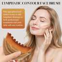 3 x Lymphatic Contour Face Brush for Sculpting, Dry Lymphatic Drainage Massager for Face, Anti-Puffiness, Detox & Lift, Improves Skin Glow & Absorption, and Relieves Fatigue