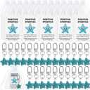 Cunno 90 Pcs/30 Set Starfish Story Gifts Bulk Employee Appreciation Gifts Set You Make a Difference 2 x 3 Inch Positive Card Starfish Keychain Mini Keepsake Organza Bags for Christmas Teacher Staff