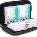 Waterproof Pill Pouch Set - A6 Weekly Pill Organizer for 2 Times a Day, Large Pill Organizer with Color-Coded Pouches, Zippered Weekly Pill Organizers, Reusable Travel Medicine Storage