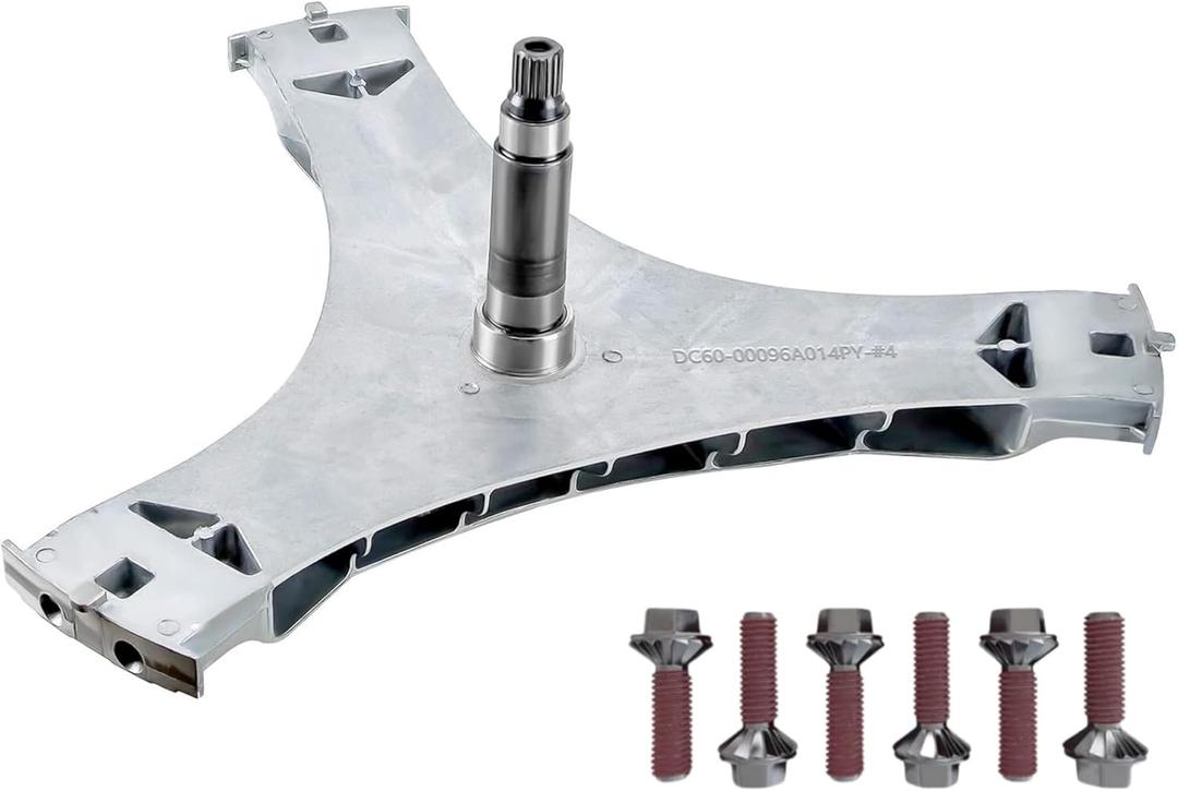 DC97-16509B (OEM) Washer Flange Shaft Assembly & DC60-40137A Hex Mounting Bolt (6pcs) & DC69-00804A Gasket Seal Replacement for Sam Washer, Replaces Part Numbers DC97-16509A DC97-16509C 2-Year QA