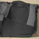 BDK PolyPro Car Seat Covers Full Set in Charcoal on Black Front and Rear Split Bench for Cars, Easy to Install Cover Set, Accessories Auto Trucks Van SUV