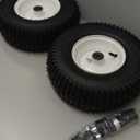 2 Pcs 13x5.00-6 Lawn Mower Pneumatic Tire and Wheel, 13X5.00-6 Front Riding Mowers Tire with 3/4" 5/8" Bushings, 3" -4.5" Centered Hub, 13x5-6 Tube with TR13 Valve Stem, 375 LBS