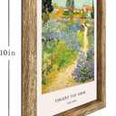 GUMEYJIA Modern Wall Art Print Set 4 Piece Wall Decor Collection Botanical Verde Desert Contemporary Van Gogh Garden Inspirational Quote Wood Frame (8"x10") (Multicolor)