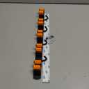 Gorlary Mop and Broom Holder Wall Mount, Broom Hanger Organizer Storage Racks, 17" SUS304 Stainless Steel Heavy Duty Utility Hooks, Black (5 Racks and 4 Hooks)