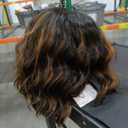 Eawwii Brown Highlight Short Wavy Wig for Women Lace Hairline Bob Style Synthetic Heat Resistant - Natural Appearance for Everyday Hairstyle 12 Inch