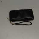 Women Wristlet Wallet with Cell Phone Holder RFID (Black)