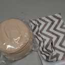 Organic Nursing Pads - 14 Washable Viscose Derived from Bamboo Breastfeeding Pads, Wash Bag, Reusable Breast Pads for Breastfeeding, Nipple Pads for Breastfeeding Essentials (Bare Beige, L 4.8")