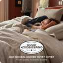 Bedsure Cotton Duvet Cover King - 100% Cotton Waffle Weave Khaki Duvet Cover King Size, PureWoven Breathable Tan Bedding Set for All Season, 3 Pieces, 104"x90"