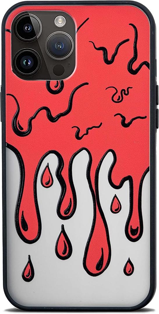 SIMPLYMDRN Tough for iPhone 12 Pro Max Case - Goth Tattoo Design - Cool Case for Men - Streetart Cover - Tough and Flexible (Drippy Black) SIMPLYMDRN Tough for iPhone 12 Pro Max Case - Goth Tattoo Design - Cool Case for Men - Streetart Cover - Tough and Flexible (Drippy Black)