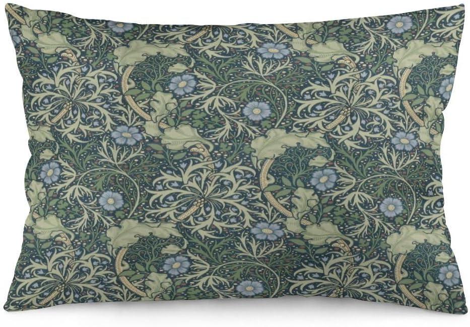 Vintage Victorian Classic Floral William Morris Throw Pillow Covers 12x20 Inch Aesthetic Pillow Velvet Decorative Pillowcase Home Decor Living Room Cushion Case for Bed Sofa Couch (Color 6)