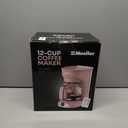 MUELLER HOME 12-Cup Pink Coffee Maker - Borosilicate Carafe, Auto-Off, Pink Kitchen Accessories, Reusable Filter, Anti-Drip, Appliances, Keep-Warm Function, Kitchen Décor