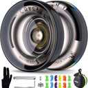 MAGICYOYO K2 Crystal Black Yoyo Professional, Responsive Yoyo for Kids Beginners with Extra Unresponsive Yo Yo Bearing, Pro Plastic Trick Yo Yo for Adults+12 Stings+Bearing Removal Tool+Storage Bag
