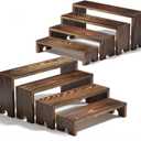 2 Set Wooden Tiered Risers Display Stands for Vendor Events, Stackable Wooden Cupcake Display Stand, Farmhouse Decor Wood Dessert Table Display Set, Vendor Booth Display Items, Food Display Risers for Party12-11.2-10.4-9.6IN