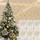 Kasyat Christmas Thank You Ornaments for Coworkers Employee Appreciation Gifts Bulk Acrylic Hanging Round Pendant Xmas Tree Ornament with Card for Team Nurse Teacher(36 Pcs,Thank You)